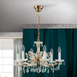 Candelabru clasic cristal Aur 24k 6xE14/40W, Maria Theresia-A LU 2211/6 MT Gold Orion